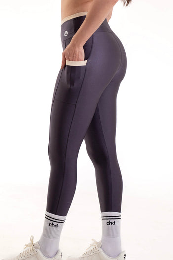 Legging Detalhes Chumbo