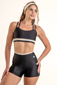 Conjunto Detalhes - Short e Cropped - Preto