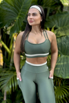 Conjunto Detalhes - Legging e Cropped - Militar