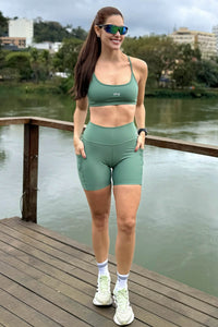 Conjunto Bermuda Oasis Adaptiv Xtralife UV50+ Eucalipto
