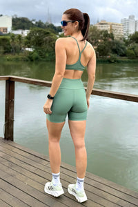 Conjunto Bermuda Oasis Adaptiv Xtralife UV50+ Eucalipto
