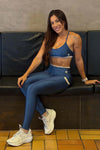 Conjunto Detalhes - Legging e Top - Safira | Trilobal Fit UV50+ – Chá Matte