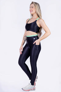 Top Mais Preto / Verde