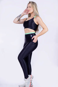 Top Mais Preto / Verde