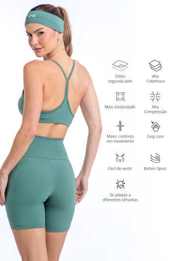 Conjunto Bermuda Oasis Adaptiv Xtralife UV50+ Eucalipto