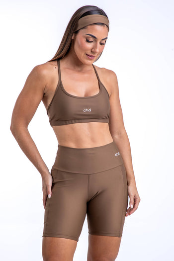 Conjunto Bermuda Oasis Adaptiv Xtralife UV50+ Mascavo