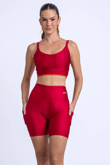 Conjunto Bermuda Essencial Cereja
