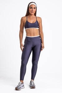 Conjunto Detalhes - Legging e Top - Chumbo