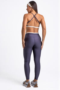Conjunto Detalhes - Legging e Top - Chumbo