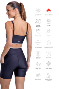 Conjunto Bermuda Essencial Preto