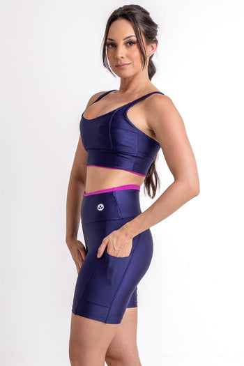 Conjunto Bermuda Essencial Marinho