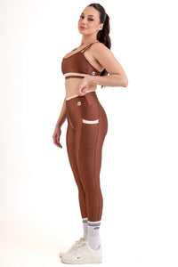 Conjunto Detalhes Leg+Cropped Cappuccino