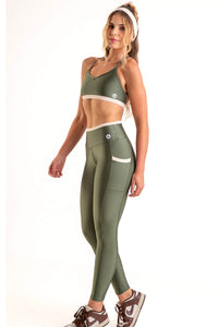 Conjunto Detalhes Leg+Top Militar