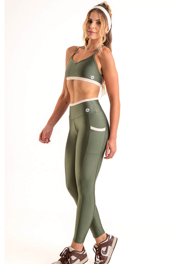 Conjunto Detalhes Leg+Top Militar