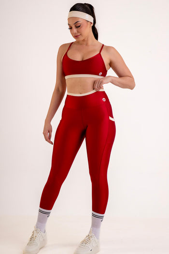 Conjunto Detalhes Leg+Top Cereja