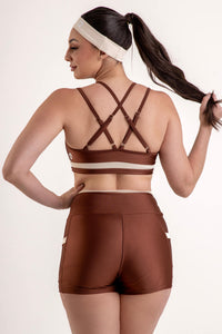 Conjunto Detalhes Short.Cropped Cappuccino