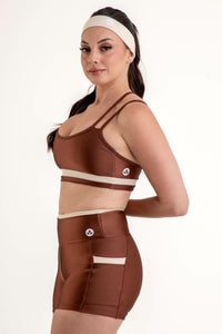 Conjunto Detalhes Short.Cropped Cappuccino