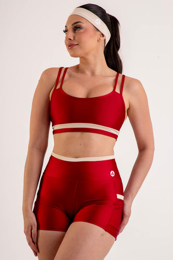 Conjunto Detalhes Short.Cropped Cereja