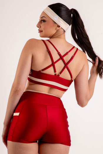 Conjunto Detalhes Short.Cropped Cereja