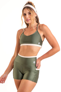 Conjunto Detalhes Short.Top Militar