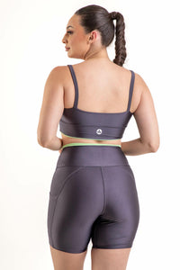 Conjunto Bermuda Essencial Chumbo