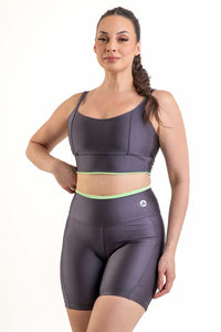 Conjunto Bermuda Essencial Chumbo