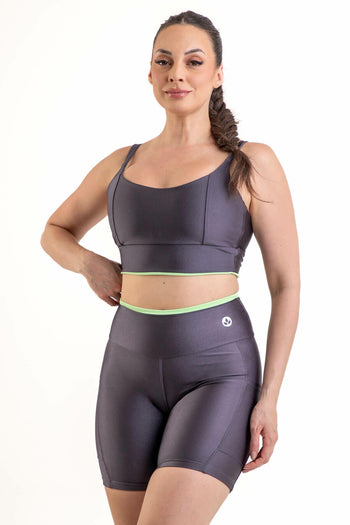 Conjunto Bermuda Essencial Chumbo