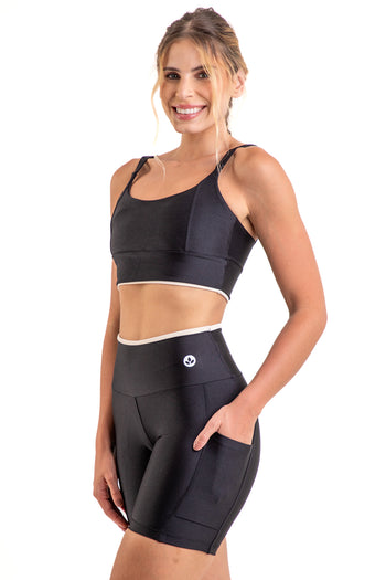 Conjunto Bermuda Essencial Preta