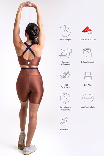 Conjunto Bermuda - Mais - Cappuccino