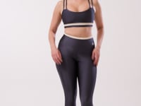 Conjunto Detalhes - Legging e Cropped - Chumbo