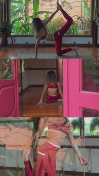 Conjunto Detalhes - Legging e Top - Cereja